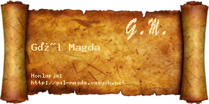 Gál Magda névjegykártya